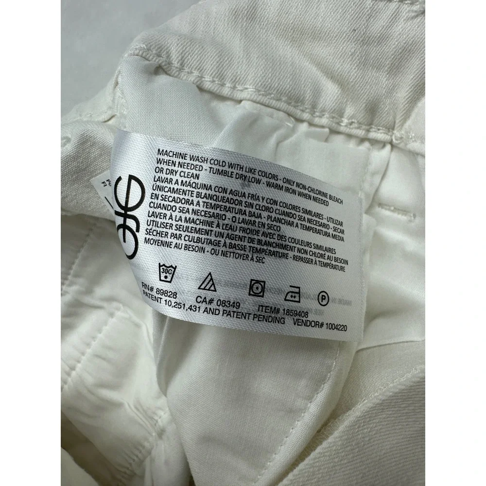 Ella Moss Wide Leg Pants Women 4 Cream Denim Cropped High Rise CJEMB0643-CRM